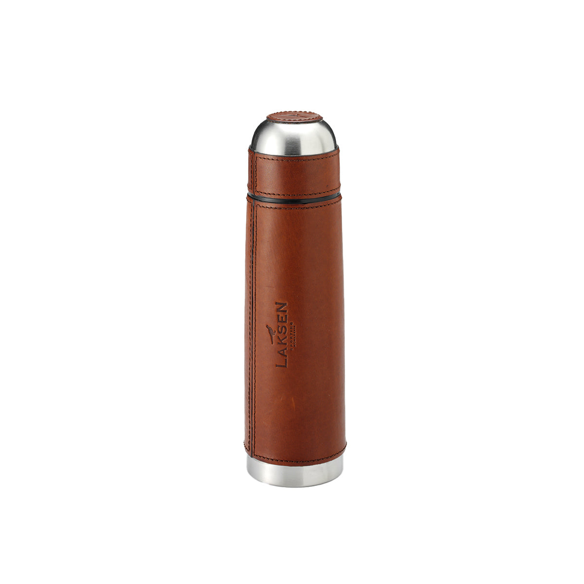 Thermo Bottle in Leather - Chocolate