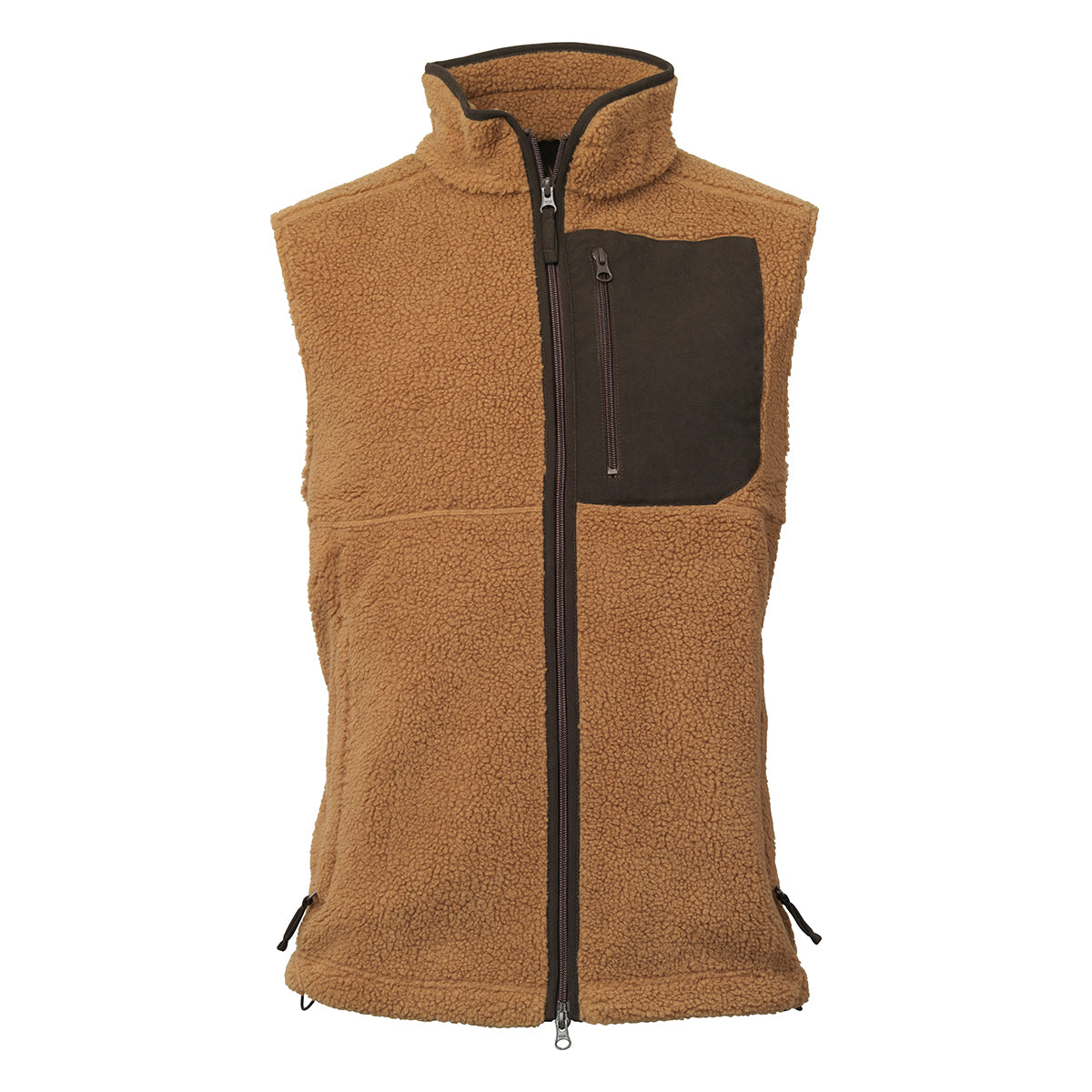 Bear Fleece Zip Vest - Toffee