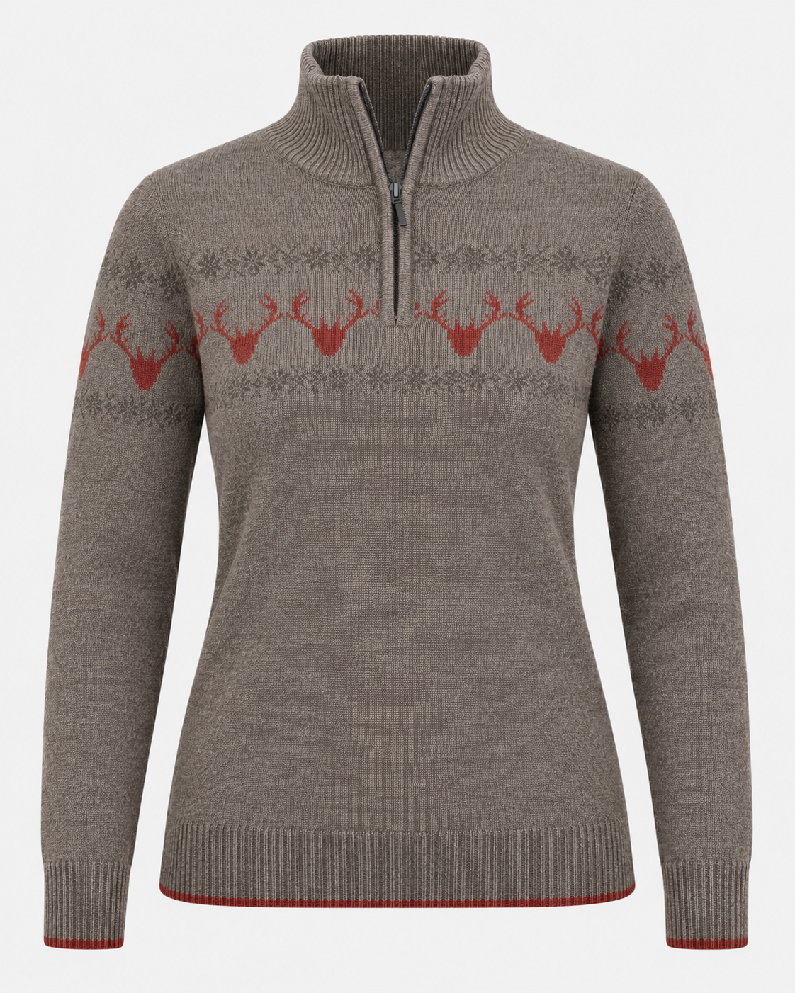 Lady Deer Jacquard - Lambswool sweater