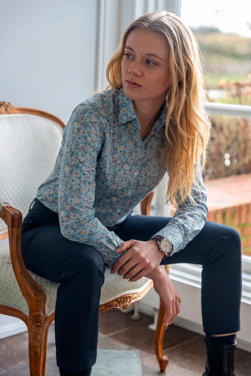Flora Shirt – Women's – Cotton – Blue