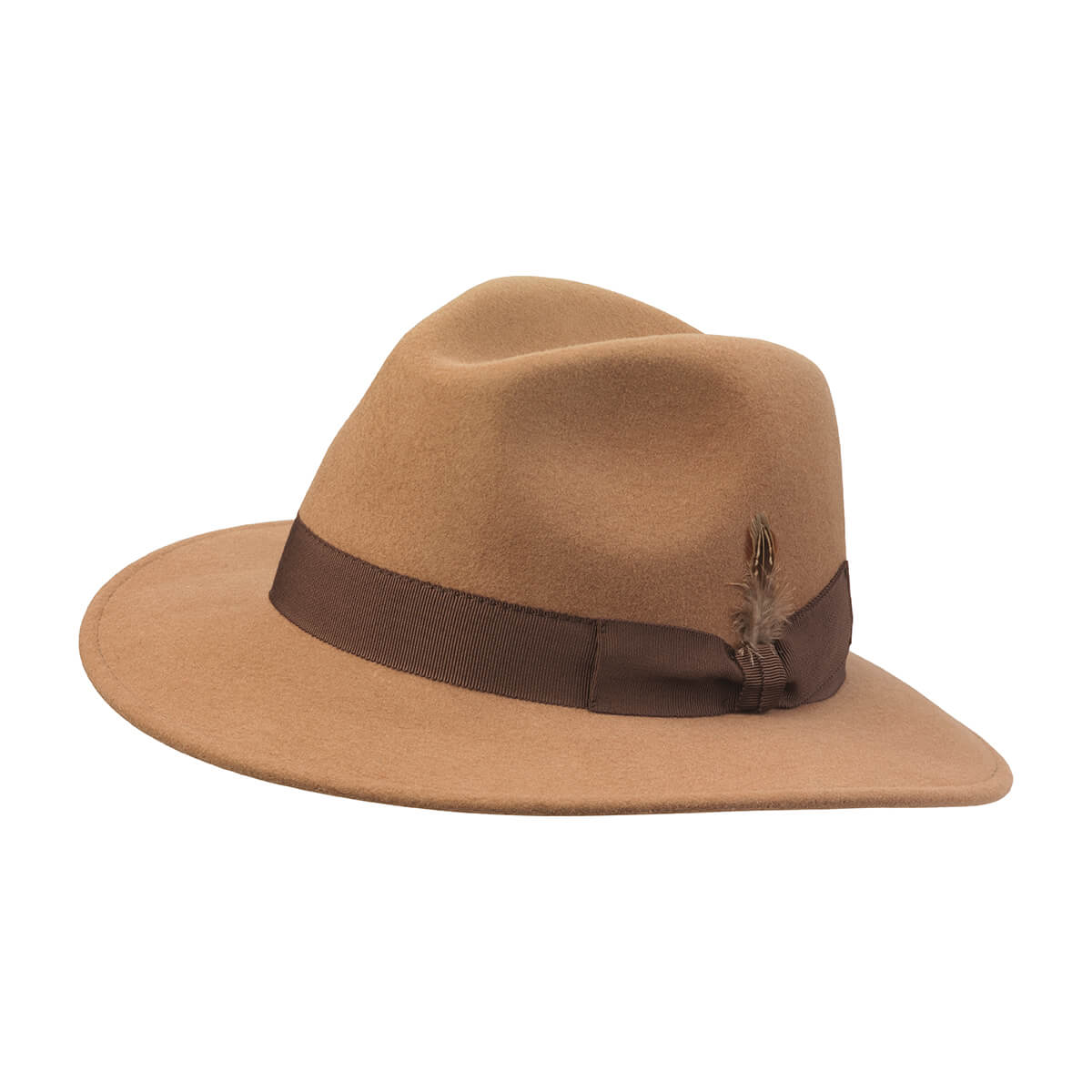 Heritage Fedora Cashmere Hat - Camel