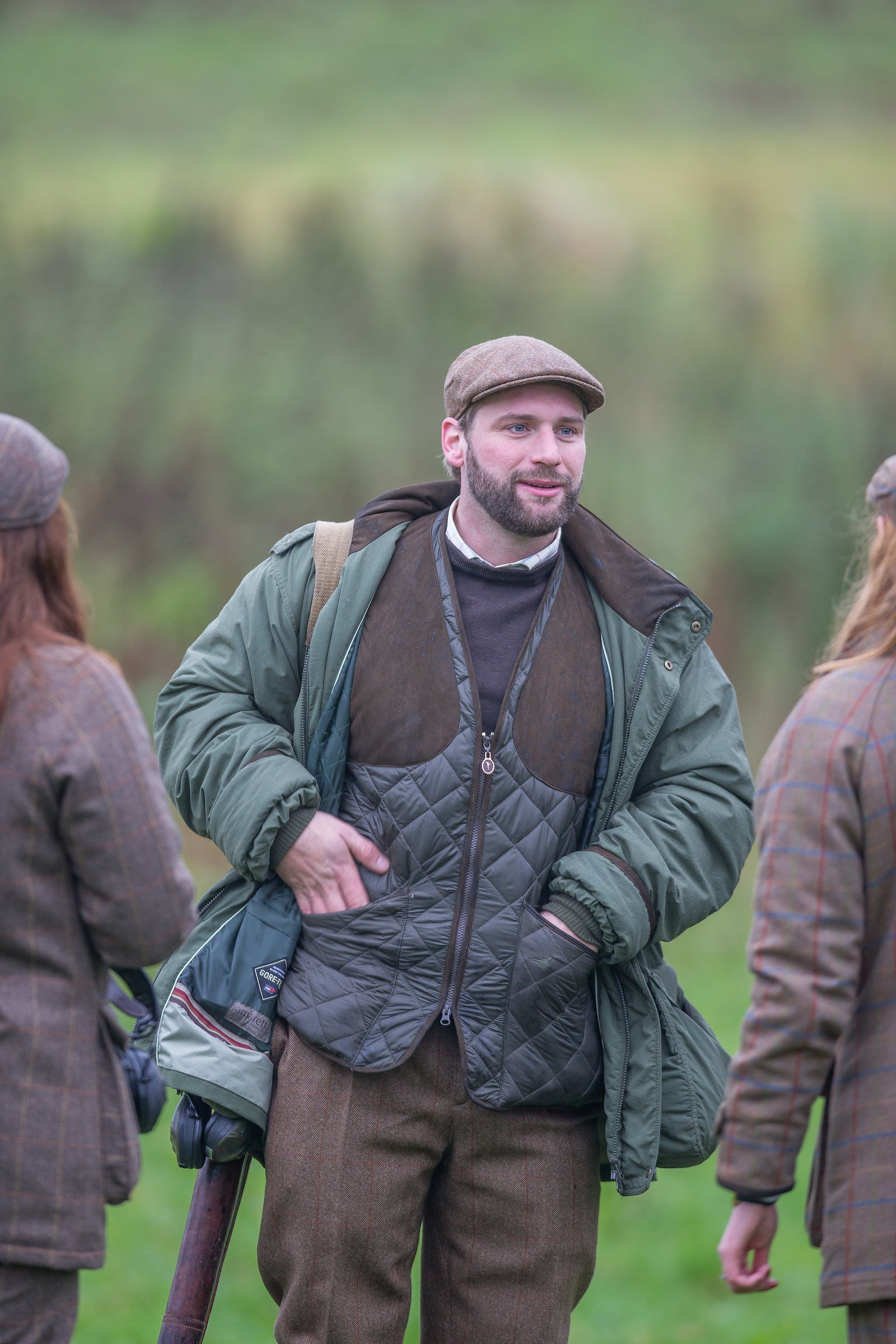Ludlow Quilted Shooting Vest - Olive