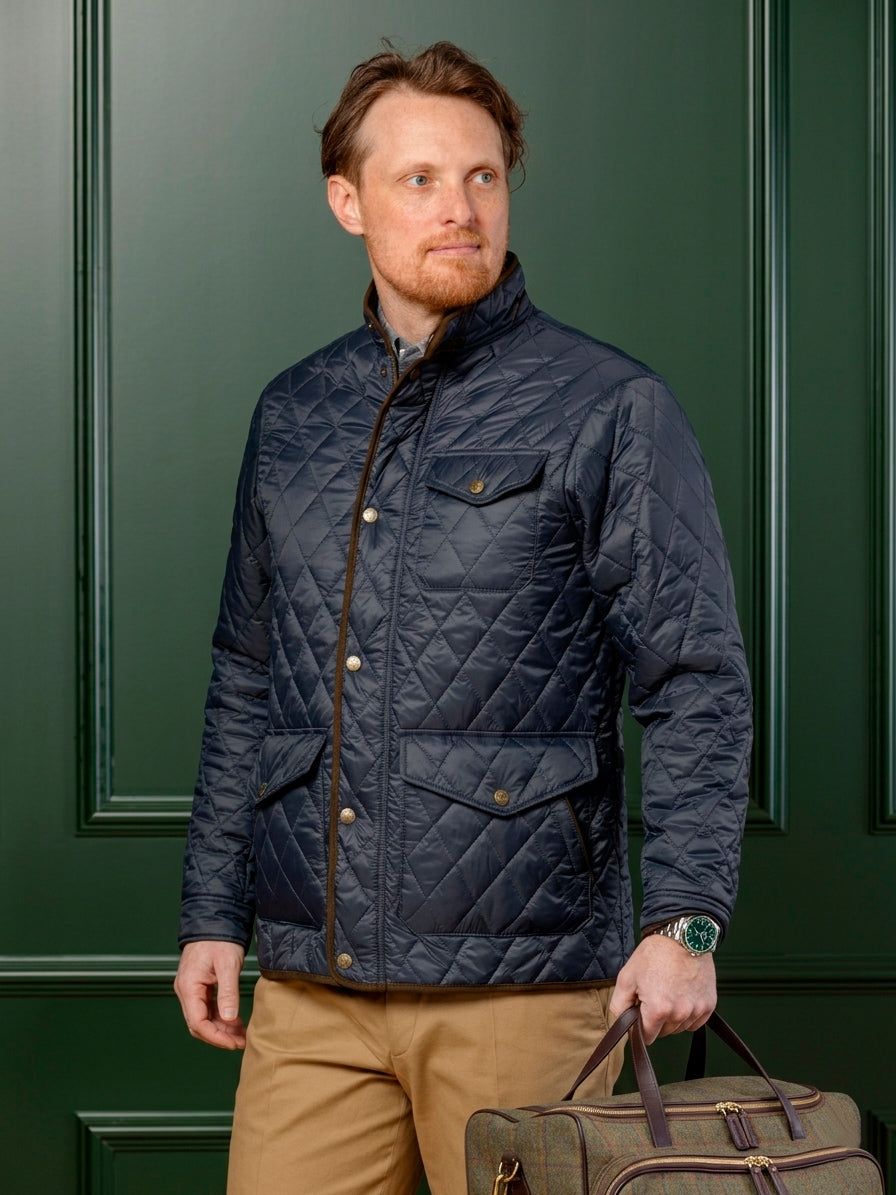 Brewster Quilted Jacket - Navy