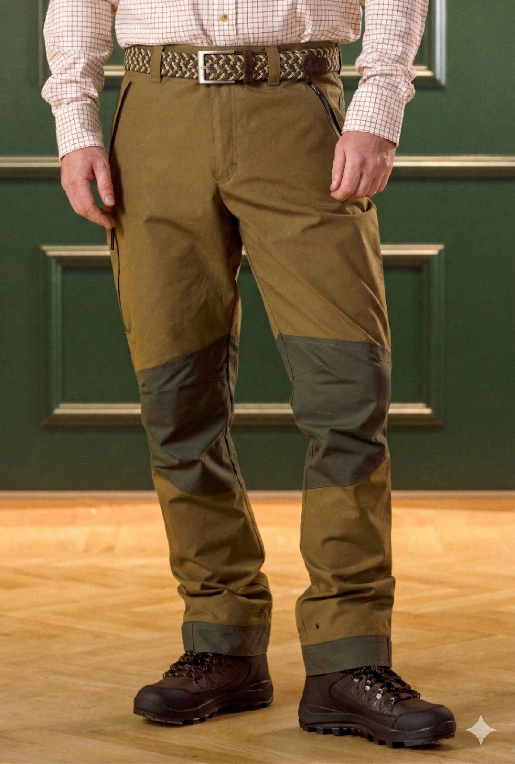 Multi Colour Elastic Belt – Green/Brown