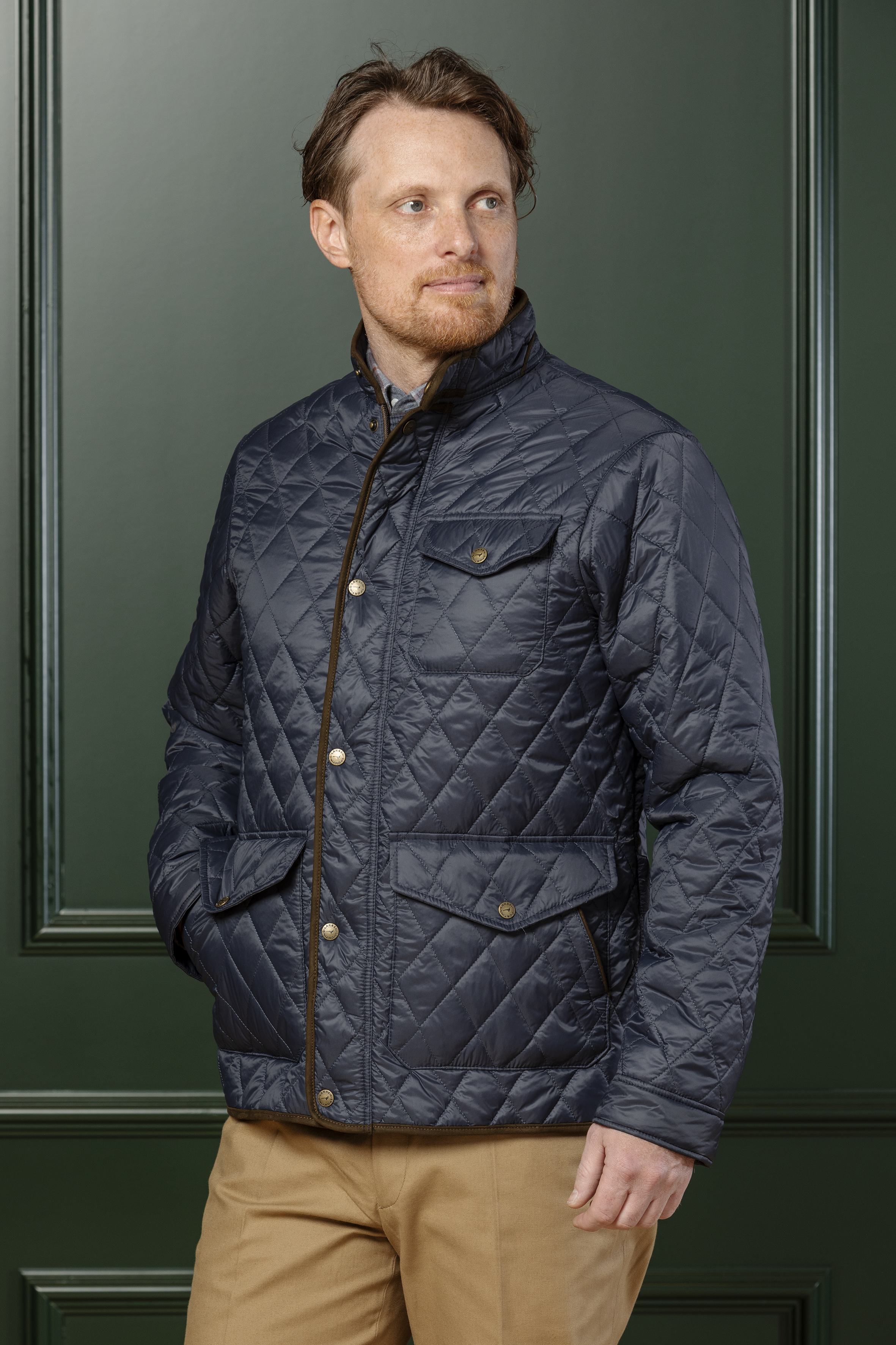 Brewster Quilted Jacket - Navy