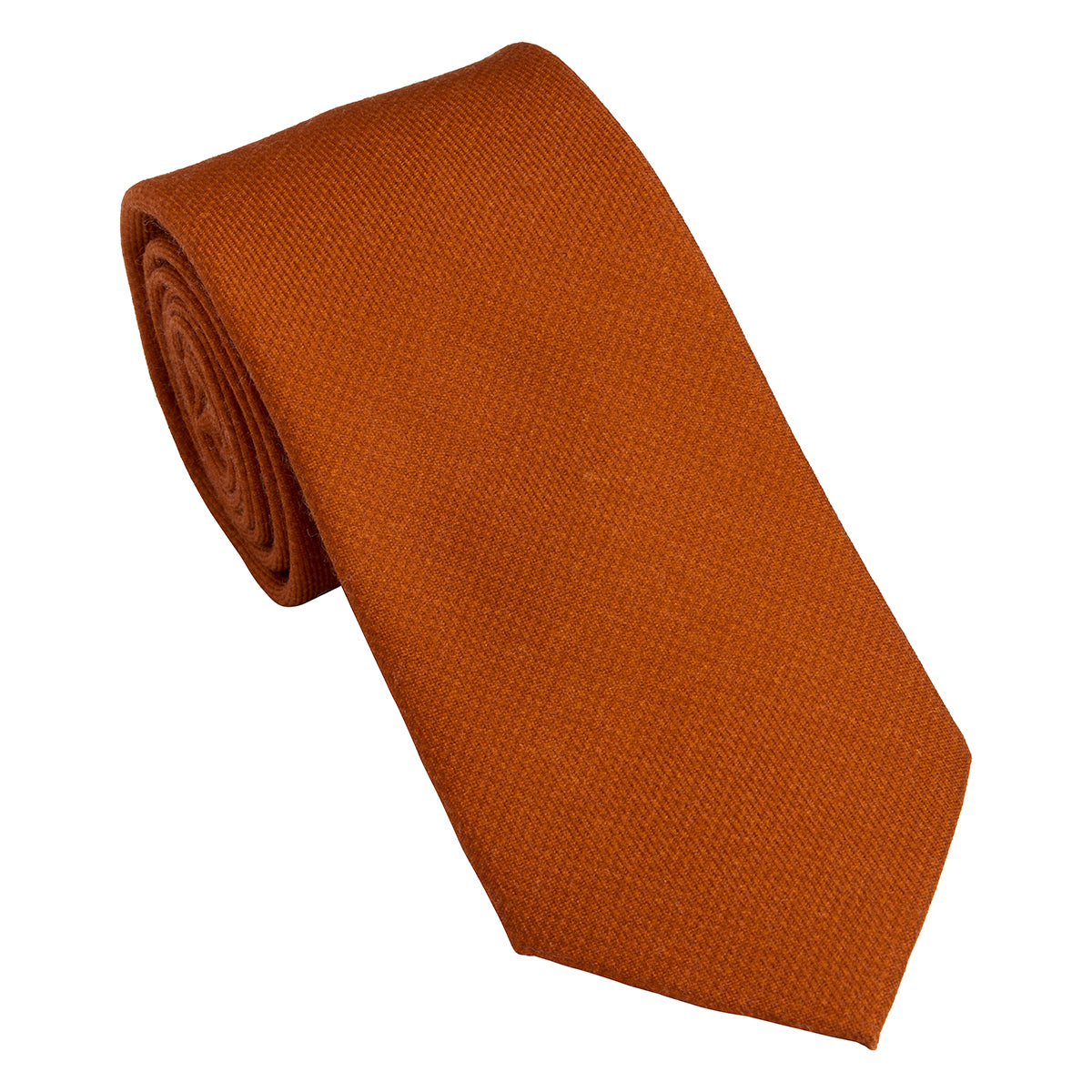 Houndstooth Tie Wool - Rust