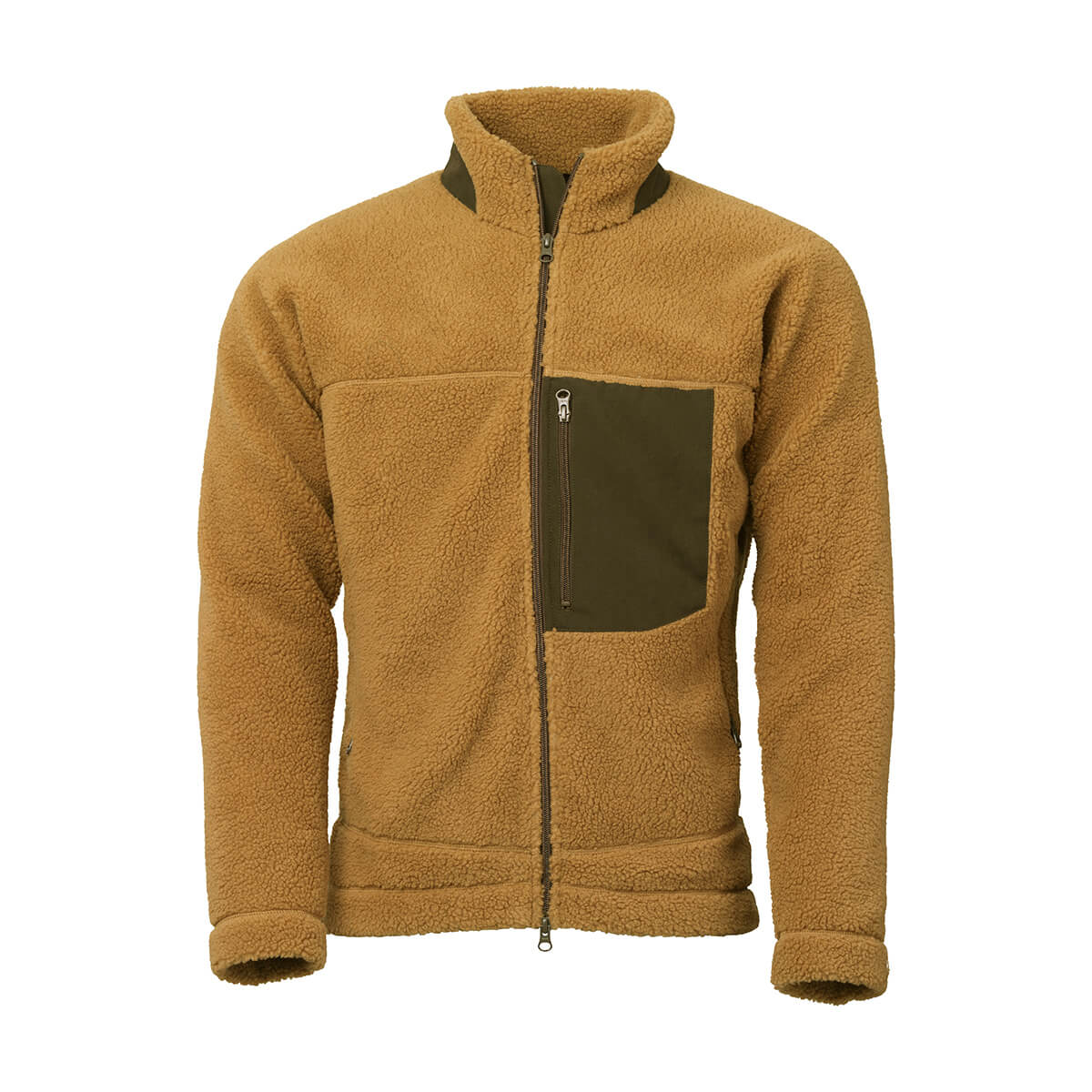 Teddy Fleece Zip Jacket – Camel