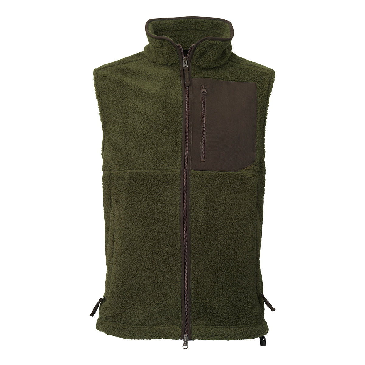 Bear Fleece Zip Vest - Toffee