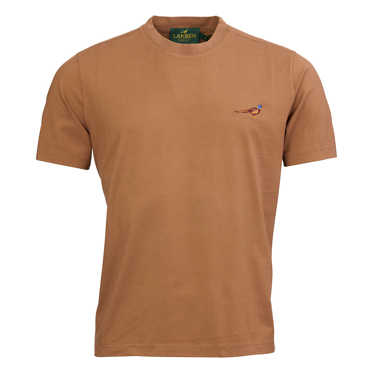 Pheasant Cotton T-shirt – Camel