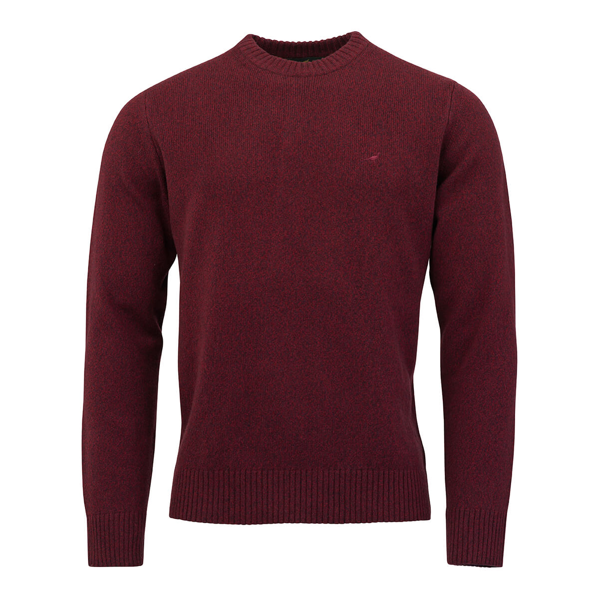 Kensington O-neck Lambswool Sweater – Burgundy