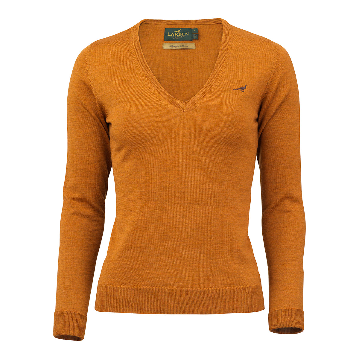 Camilla V-neck Merino Sweater – Mustard