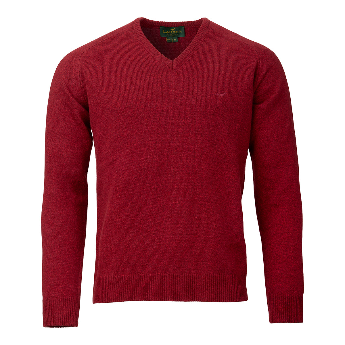 Trent V-neck Lambswool Sweater - Wine