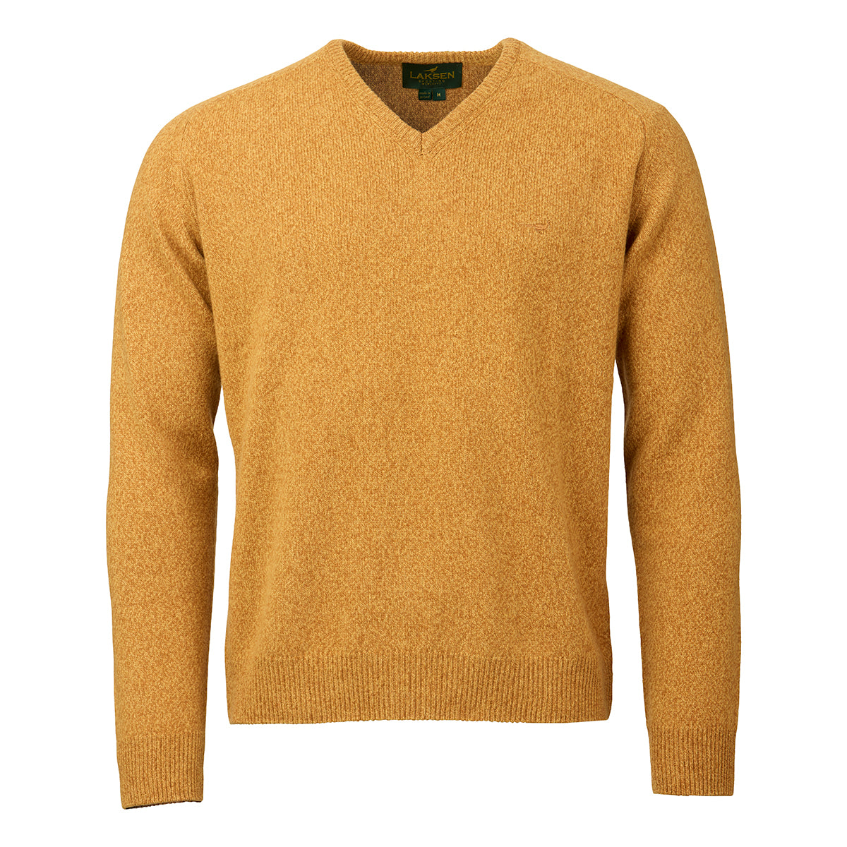 Trent V-neck Lambswool Sweater - Gorse