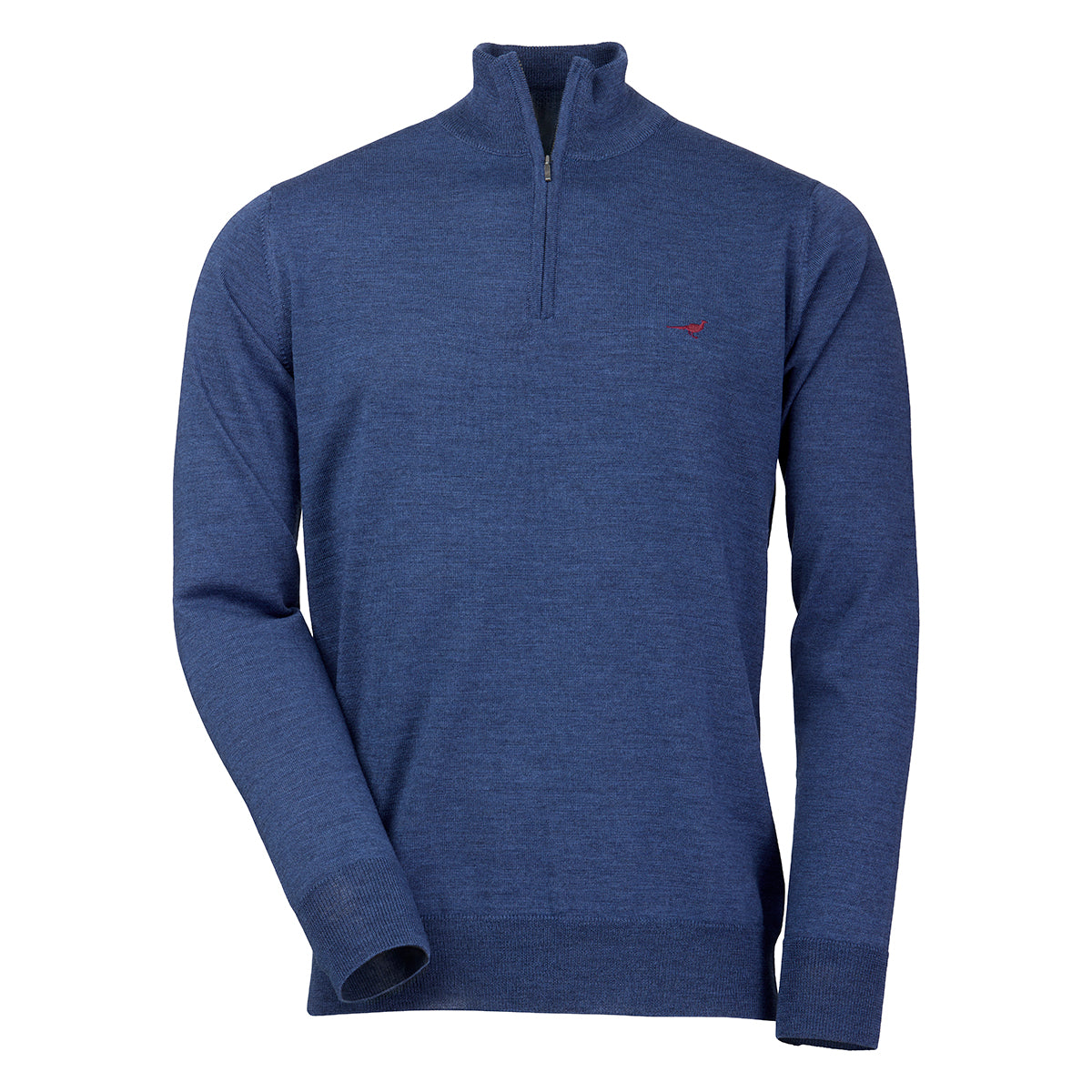 Norfolk Zip Neck Merino Sweater – Corn Blue