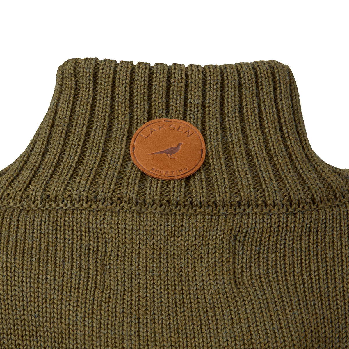 Fisherman's Zip Neck Sweater - Olive
