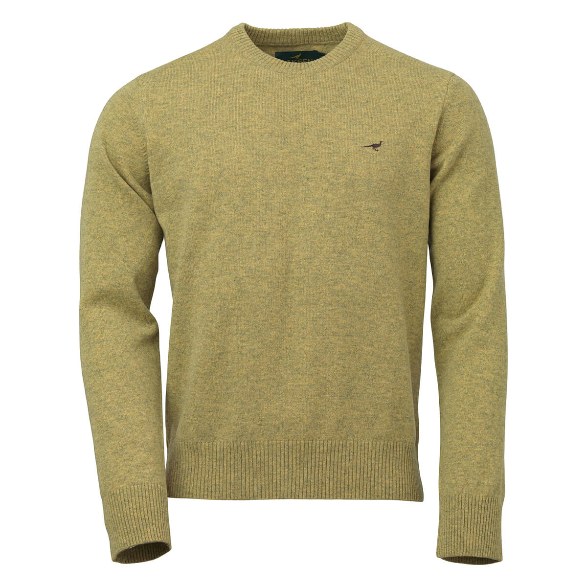 Hoy O-neck Lambswool Sweater - Mustard