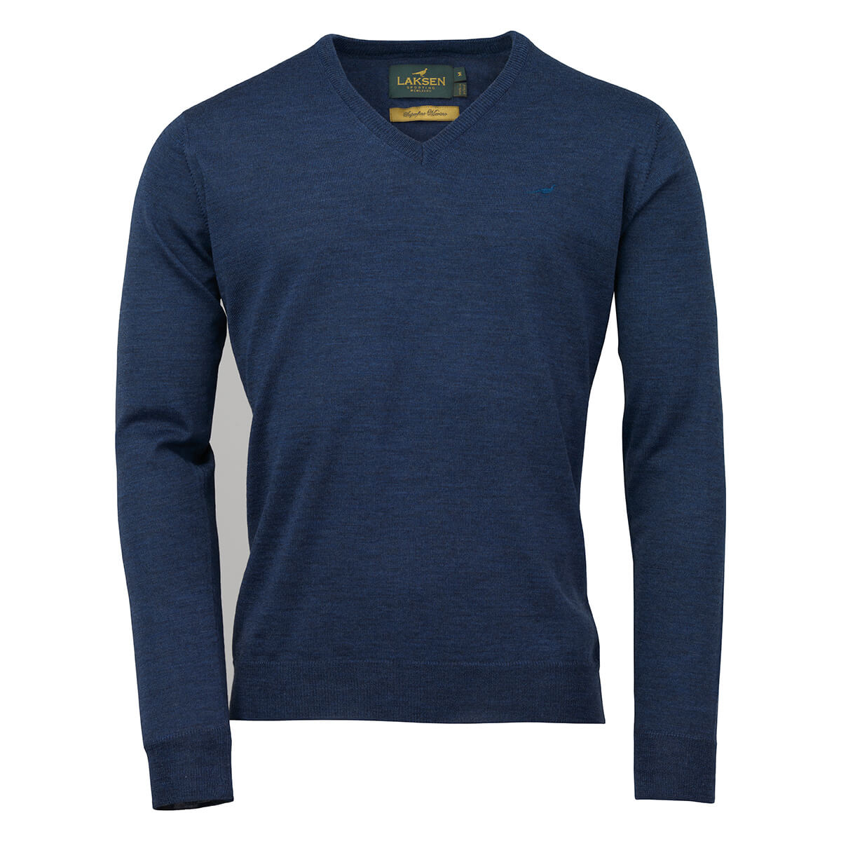 Sussex V-neck Merino Sweater - Cornflower