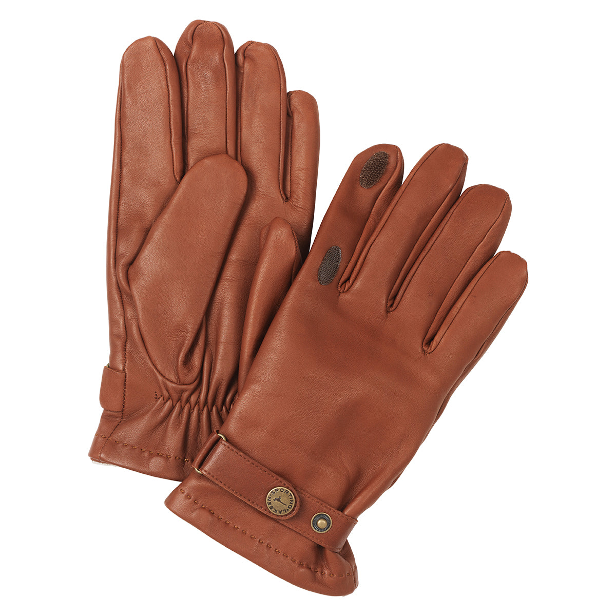 Sutton leather gloves - Cognac