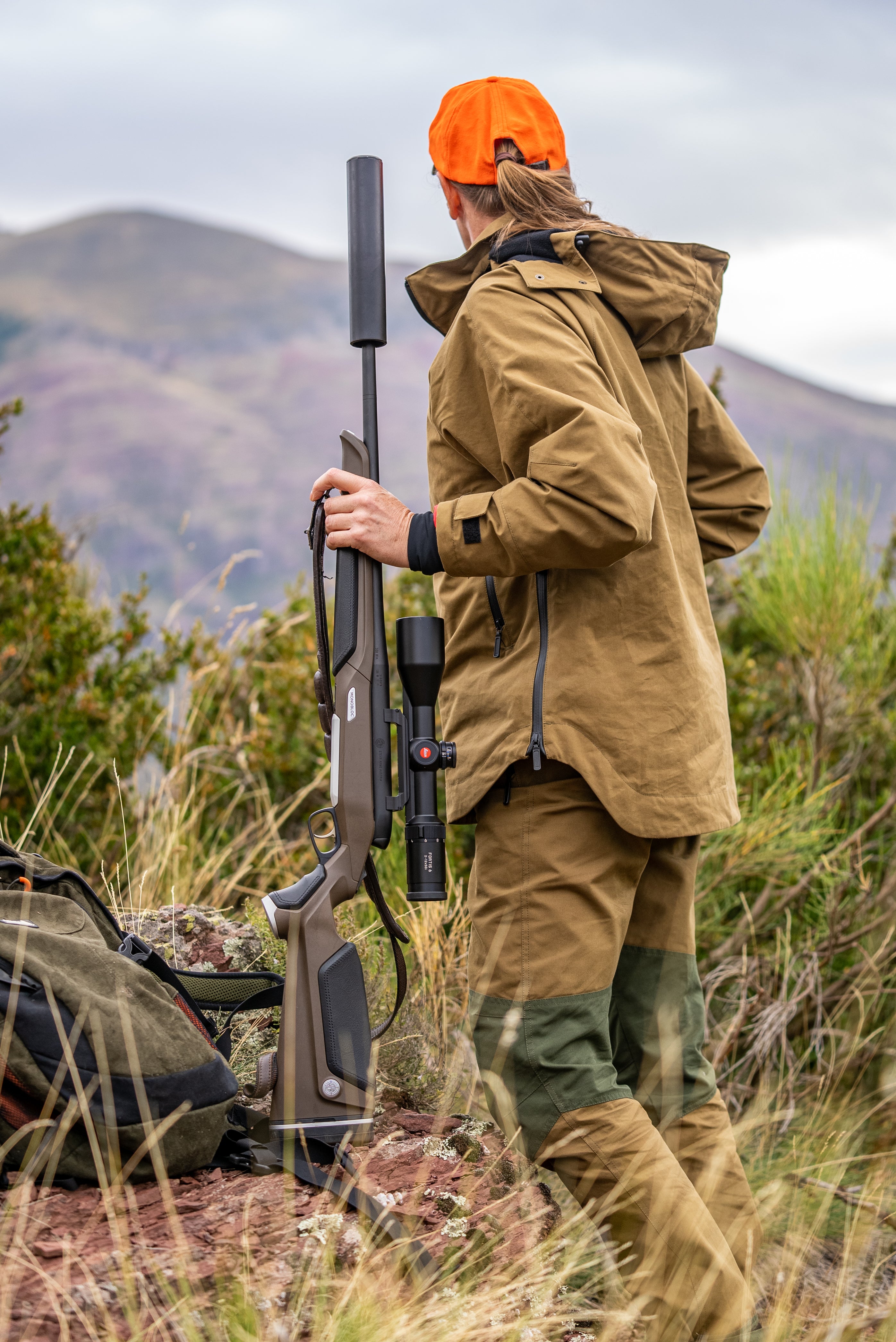 Ladies Dynamic Eco Hunting Trousers - Olive/bronze