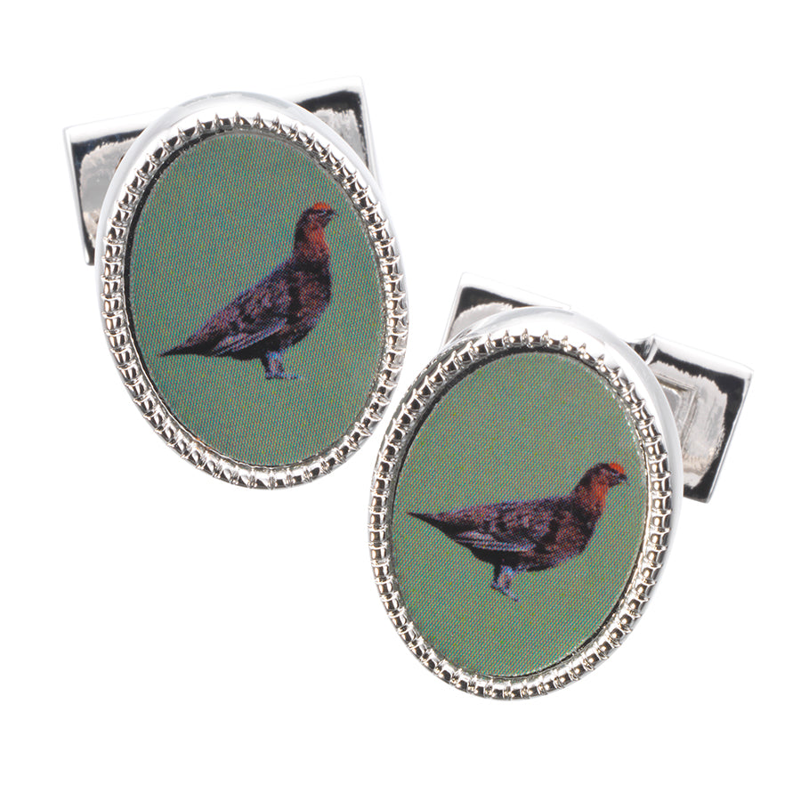 Grouse Enamel Cufflinks