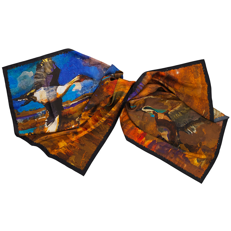 Ducks in Flight Silk Scarf