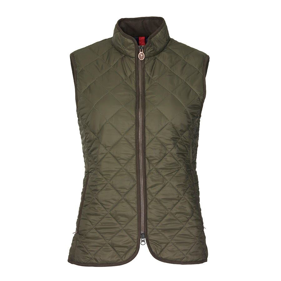 Audley Quilted Ladies Vest - Olive