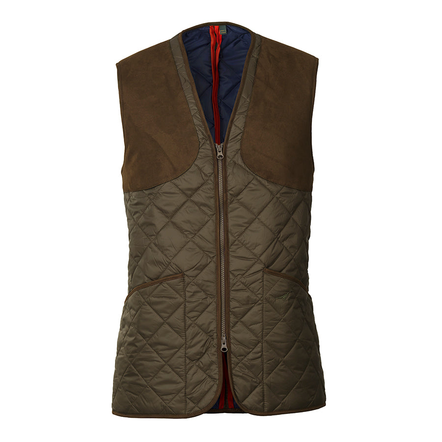 Ludlow Quilted Shooting Vest - Olive