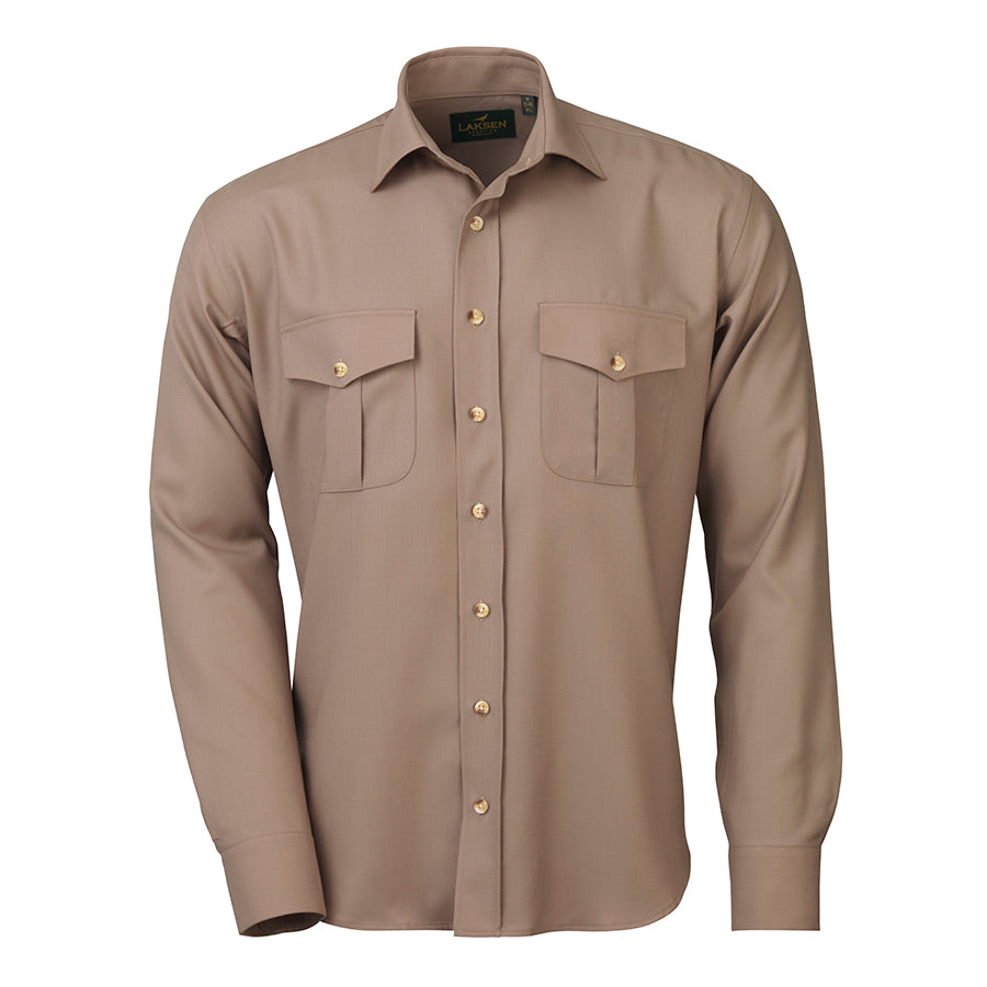 Lancaster 100% Merino Shirt - Sand