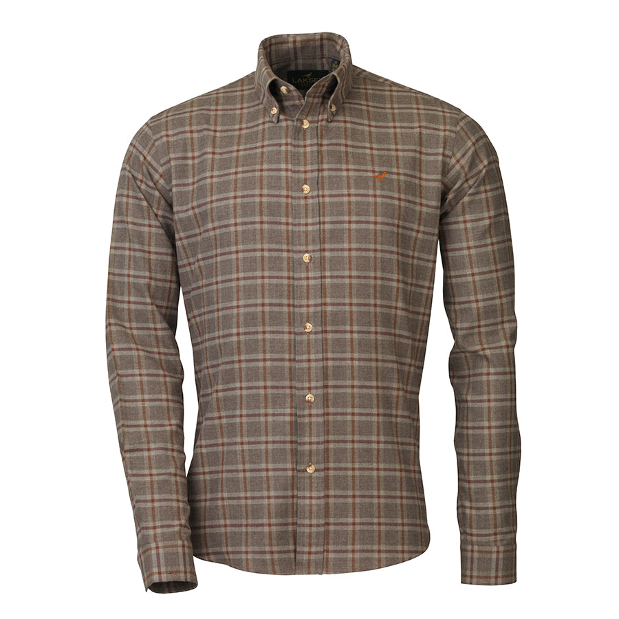 Essex Cotton Wool Shirt - Olive