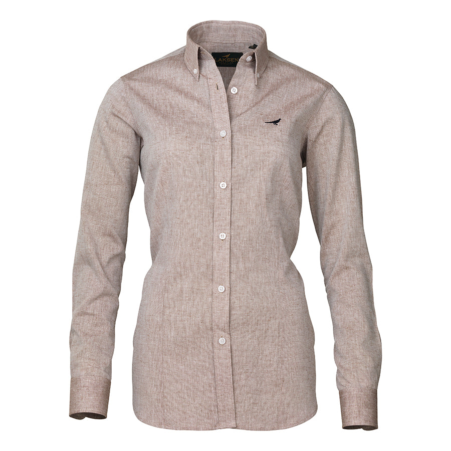 Bath Linen Shirt, Ladies - Camel