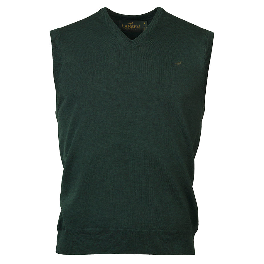 York Merino Knit Vest - Pine